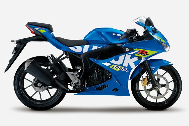 スズキGSX-R125 ABS：青（トリトンブルーメタリック）