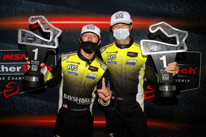 ロード・アメリカで優勝したフランキー・モンテカルボ（左）とタウンゼント・ベル（右）