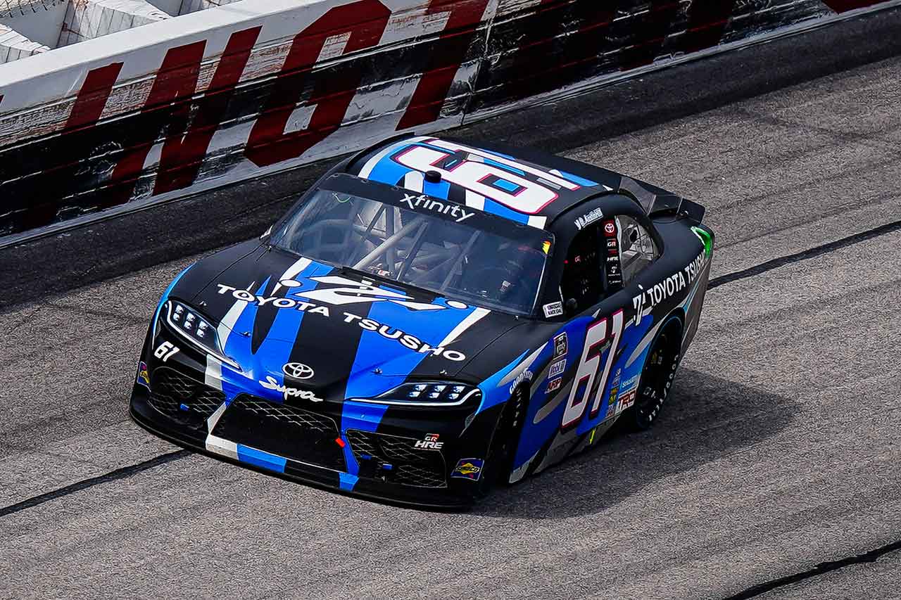 同じくオースティン・ヒルが駆るエクスフィニティシリーズのトヨタGRスープラ