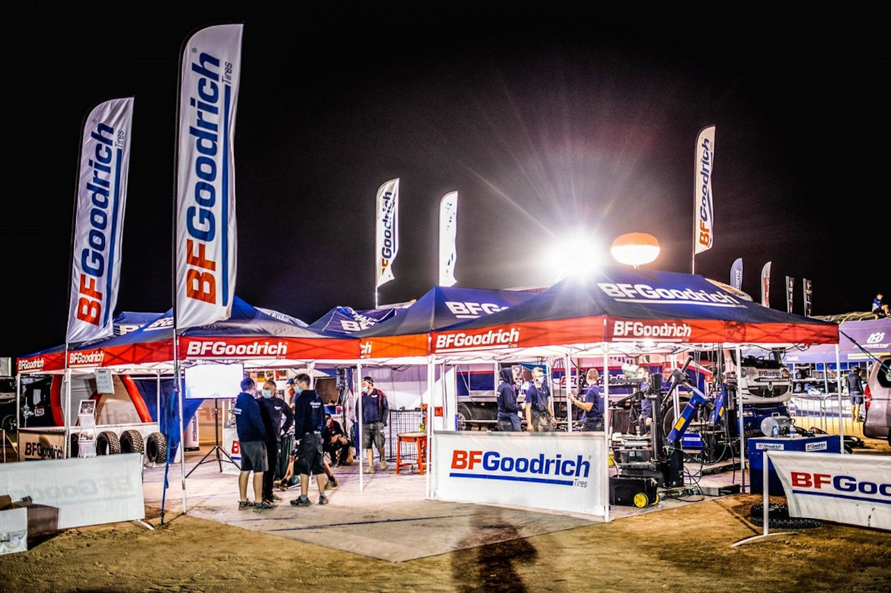 会場に設営されたBFGoodrichテント