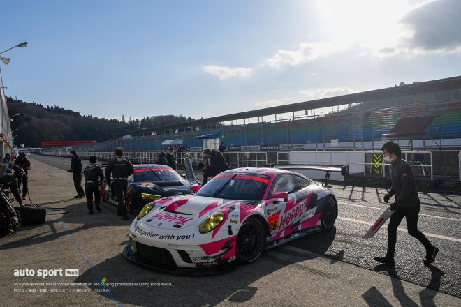 GT3特別スポーツ走行でのHOPPY team TSUCHIYAのポルシェ911 GT3 R