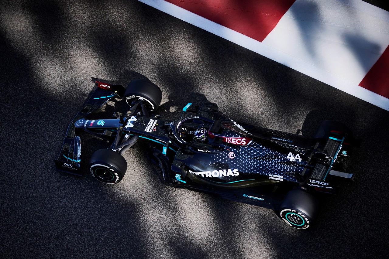 2020年F1第17戦アブダビGP　ルイス・ハミルトンのメルセデスF1 W11