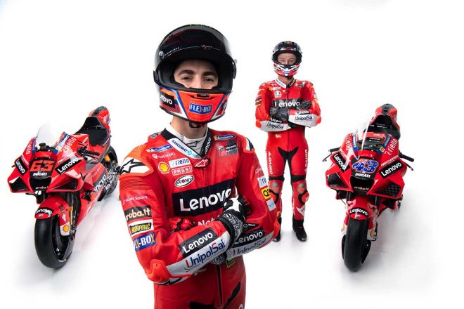 2021年MotoGP：フランセスコ・バニャイア（左）、ジャック・ミラー（右）／ドゥカティ・レノボ・チーム