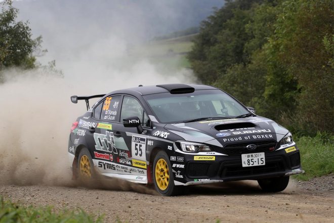 2020年ラリー北海道　スバルWRX STIをドライブする鎌田卓麻