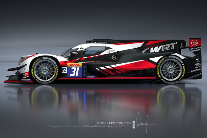 2021年にWEC世界耐久選手権に参戦するチームWRTのLMP2車両イメージ