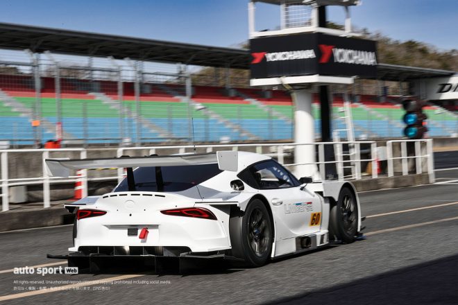 岡山国際サーキットでシェイクダウンされたSYNTIUM LMcorsa GR Supra GT