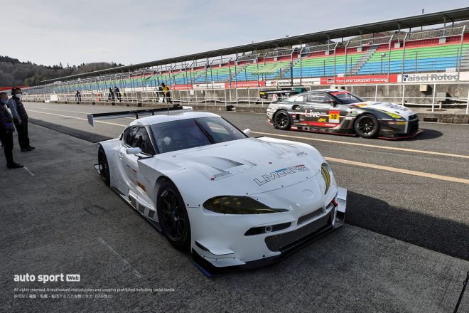 岡山国際サーキットでシェイクダウンされたSYNTIUM LMcorsa GR Supra GT