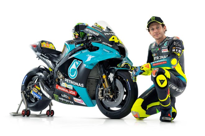 2021MotoGP：バレンティーノ・ロッシ（ペトロナス・ヤマハSRT）とヤマハYZR-M1
