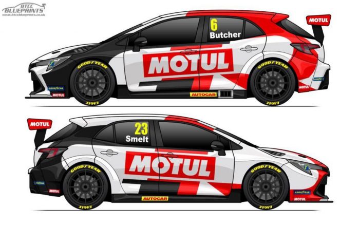 今季から2台体制にプログラムを拡大するTOYOTA GAZOO Racing UKのトヨタ・カローラBTCCは、新カラーリングで戦うことがアナウンスされた