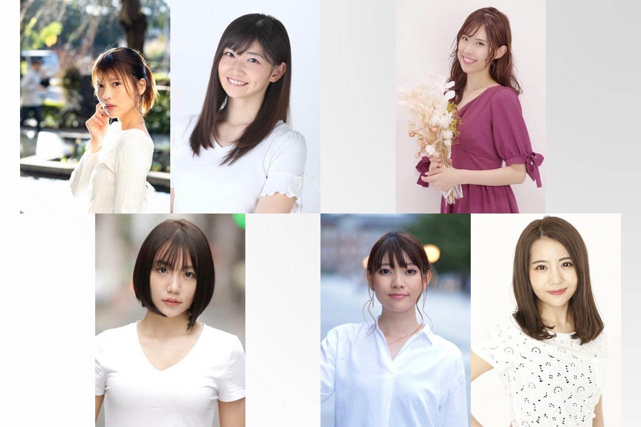 GAINERのレースクイーンを務める10号車担当の柴咲のあさん（上段左）、仲美由紀さん（上段中）、松本さらさん（下段左） 11号車担当の新井あやささん（上段右）、真田みきさん（下段中）、佐々木萌香さん（下段右）