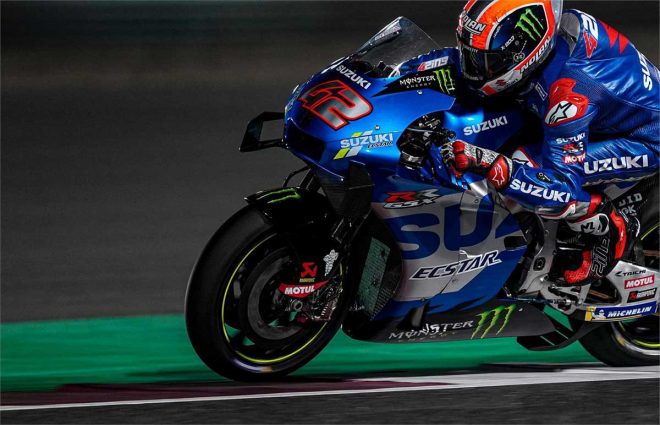2021年MotoGP公式テスト2日目　アレックス・リンス（チーム・スズキ・エクスター）