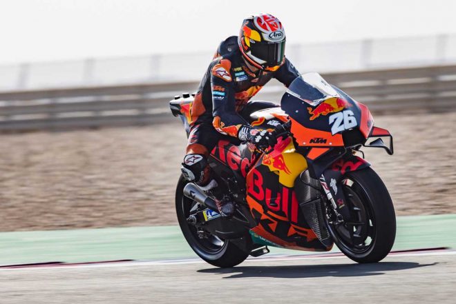 2021年MotoGP公式テスト2日目　テストライダーのダニ・ペドロサ（レッドブルKTMファクトリー・レーシング）