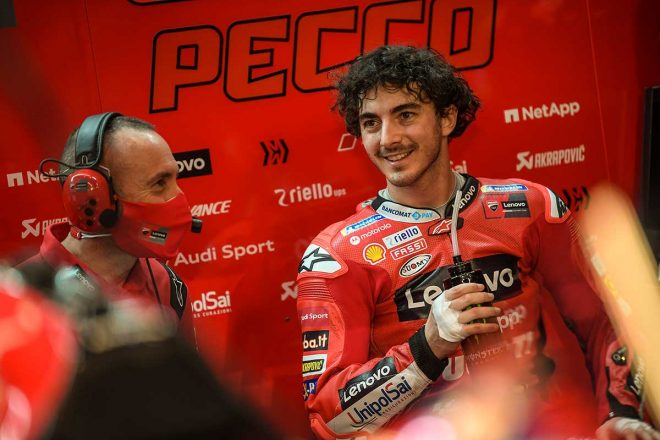 2021年MotoGP公式テスト2日目　フランセスコ・バニャイア（ドゥカティ・レノボ・チーム）