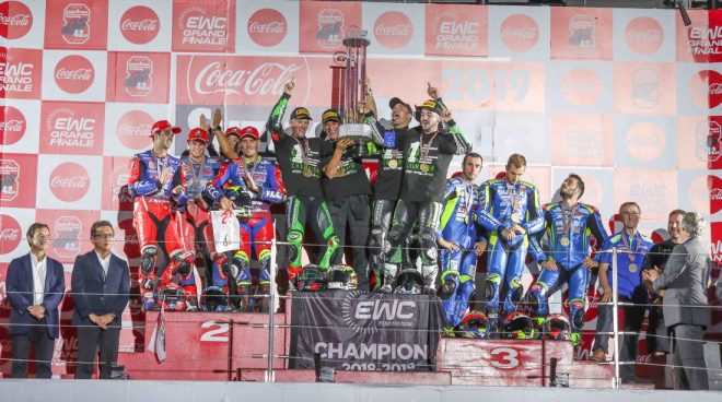 2018-2019FIM世界耐久選手権（EWC）のチャンピオンを鈴鹿で獲得したSRCカワサキ・フランス