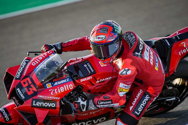 2021年MotoGPカタール公式テスト　フランセスコ・バニャイア（ドゥカティ・レノボ・チーム）