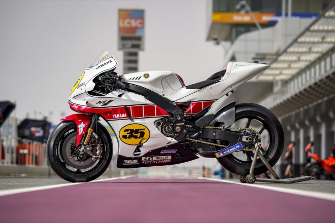 ロードレース世界選手権参戦60周年を迎えたヤマハの特別記念カラーとなるYZR-M1