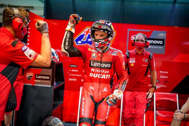 2021年MotoGPカタール公式テスト3日目でトップタイムとなったジャック・ミラー（ドゥカティ・レノボ・チーム）