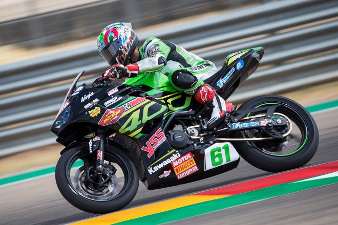 2020年のスーパースポーツ世界選手権300（WSS300）に参戦した岡谷雄太（MTM Kawasaki MOTOPORT）