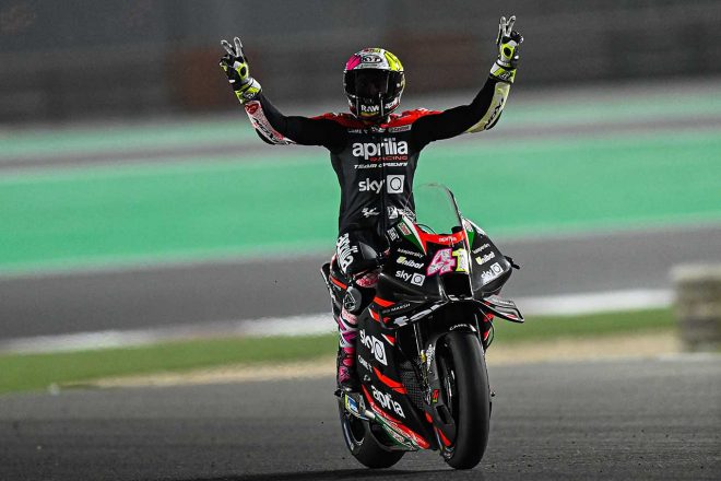 2021年MotoGPカタール公式テスト4日目　アレイシ・エスパルガロ（アプリリア・レーシング・チーム・グレシーニ）