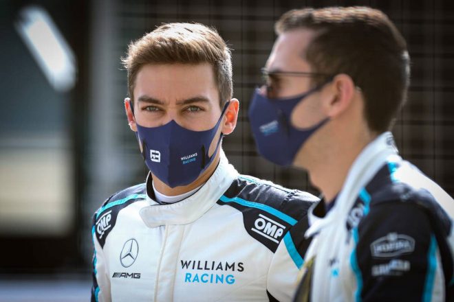 2021年F1プレシーズンテスト1日目　ジョージ・ラッセル（ウイリアムズ）