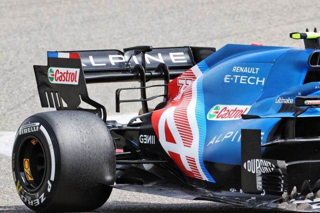 2021年F1プレシーズンテスト1日目　アルピーヌA521　リヤウイング