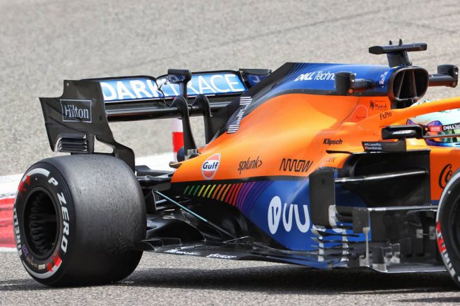 2021年F1プレシーズンテスト1日目　マクラーレンMCL35M　リヤウイング