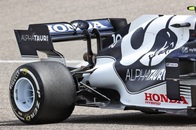 2021年F1プレシーズンテスト1日目　アルファタウリ・ホンダAT02　リヤウイング