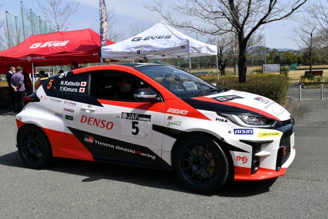 今季からTOYOTA GAZOO Racingに移籍しGRヤリスでの初戦となった勝田範彦選手は、トラブルにより初日序盤でリタイア