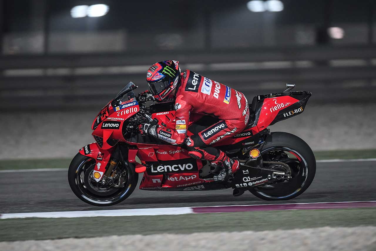 2021年MotoGP第1戦カタールGP　フランセスコ・バニャイア（ドゥカティ・レノボ・チーム）が予選ポールポジションを獲得