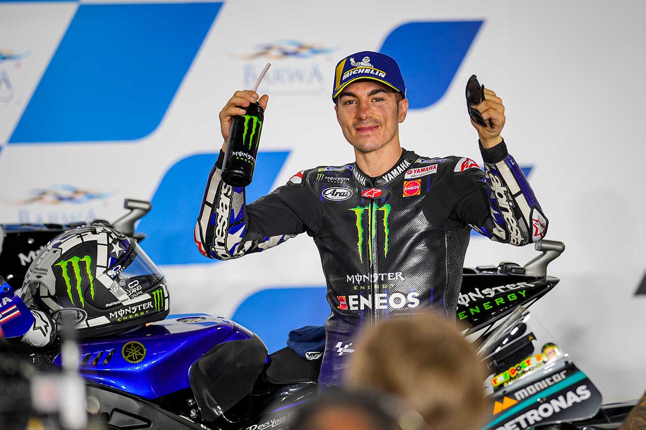 2021年MotoGP第1戦カタールGP予選3番手のマーベリック・ビニャーレス（モンスターエナジー・ヤマハMotoGP）