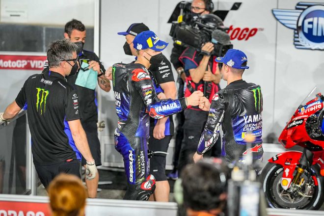 2021年MotoGP第1戦カタールGP予選で2、3番手となったファビオ・クアルタラロとマーベリック・ビニャーレス