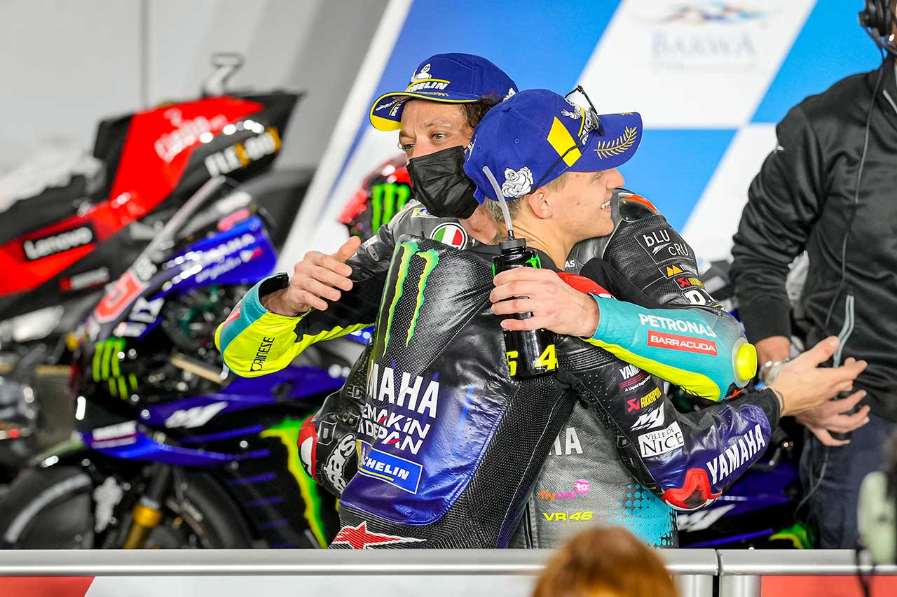 2021年MotoGP第1戦カタールGP予選　バレンティーノ・ロッシとファビオ・クアルタラロ