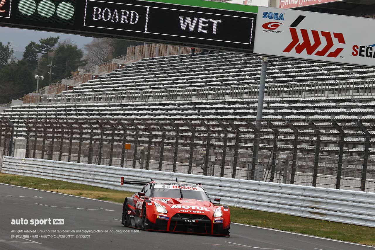 2021スーパーGT富士公式テスト　セッション4でトップタイムを記録したMOTUL AUTECH GT-R（松田次生／ロニー・クインタレッリ）