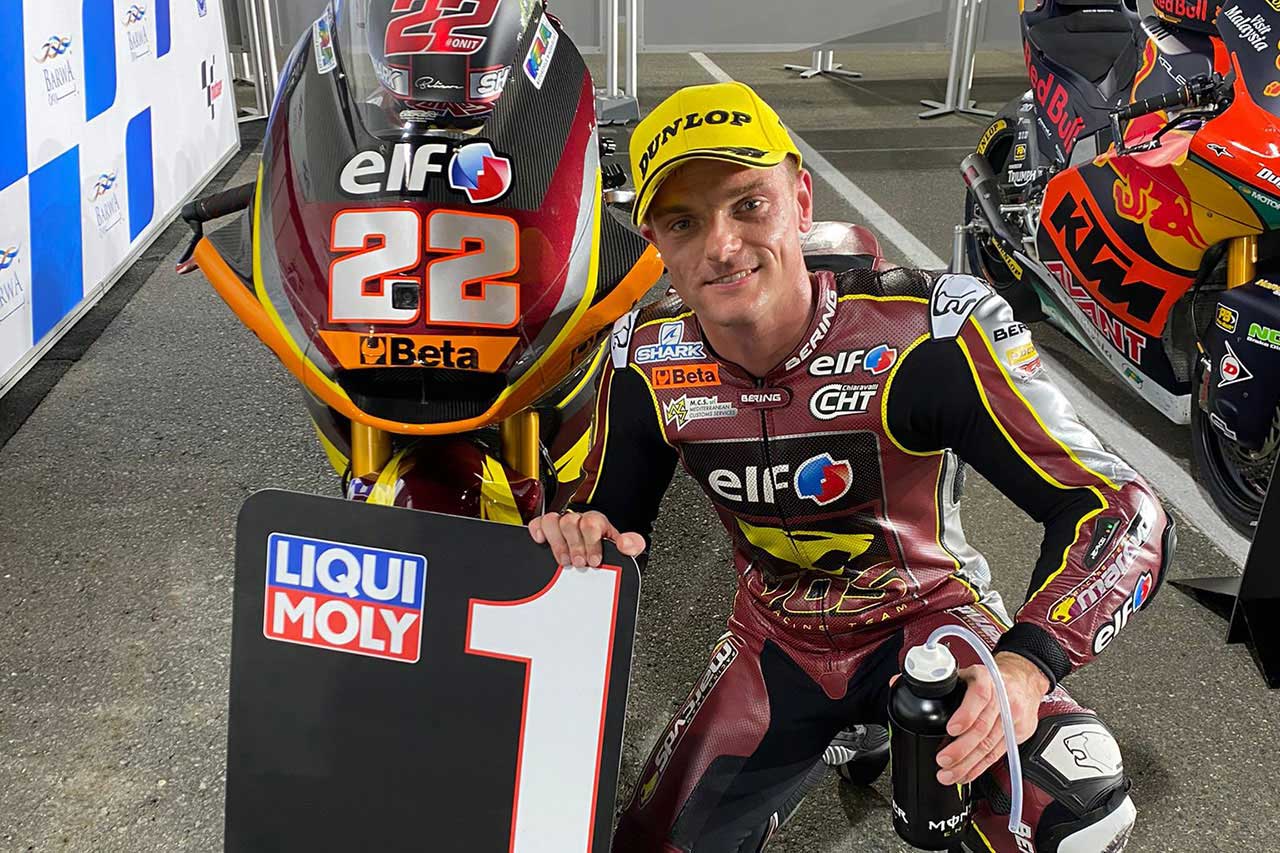 2021年MotoGP第1戦カタールGP　Moto2クラス予選でポールポジションを獲得したサム・ロウズ（Elf Marc VDS Racing Team）