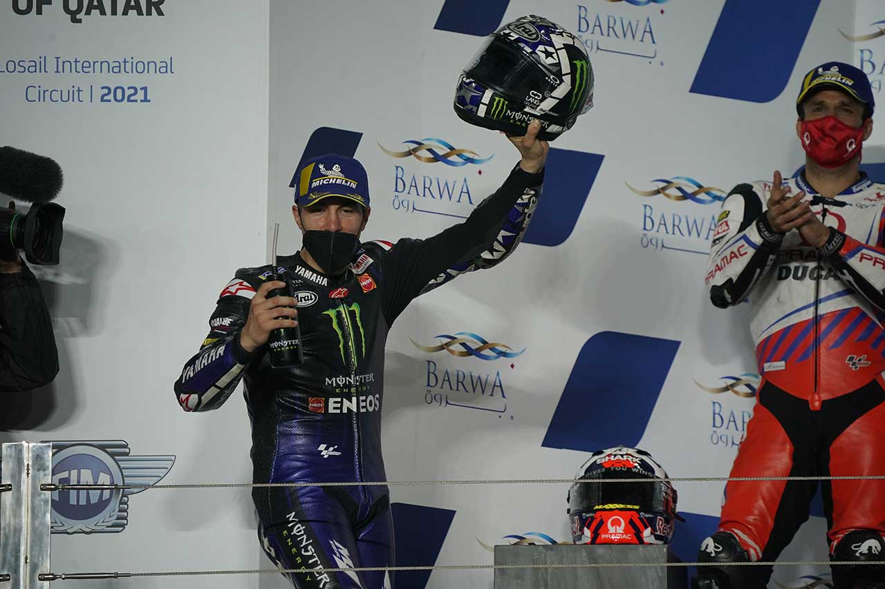 2021年MotoGP第1戦カタールGP決勝　マーベリック・ビニャーレス（モンスターエナジー・ヤマハMotoGP）が優勝