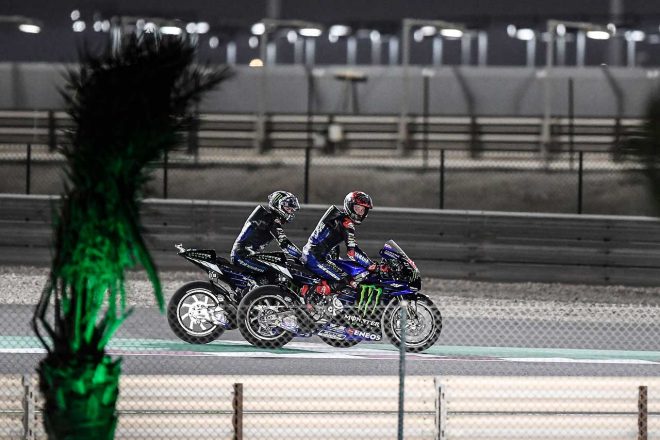 2021年MotoGP第1戦カタールGP　マーベリック・ビニャーレス、ファビオ・クアルタラロ （モンスターエナジー・ヤマハMotoGP）