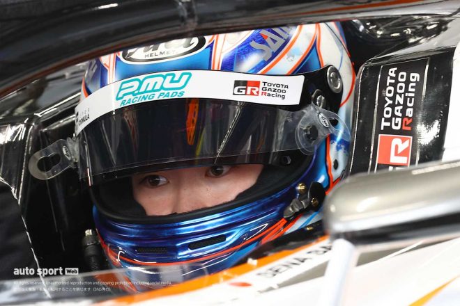 トヨタ勢最上位となる5バングリッドを獲得した阪口晴南（P.MU/CERUMO・INGING）