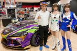 ドライバーの畑中真吾、エヴァンゲリオンレーシングRQ2021の優月さんと村上楓さん