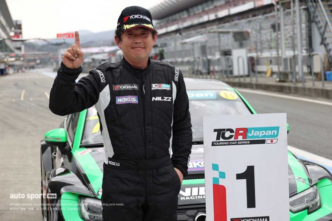 第1戦富士サタデーシリーズ決勝を制した井上恵一（アウディRS3 LMS TCR）