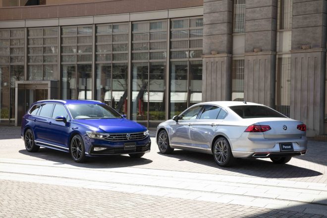 フォルクスワーゲン・パサート ヴァリアント(フロント)とパサート(リヤ)