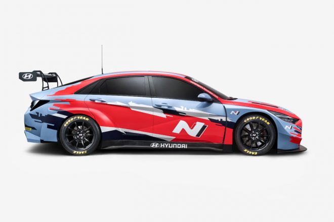 ヒュンダイ・エラントラN TCRのイメージCG（サイド）