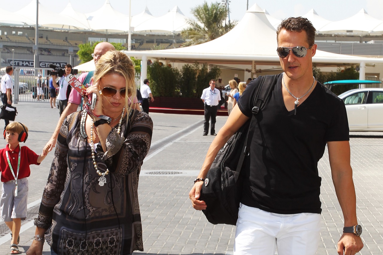 2012年F1ハンガリーGP　ミハエル・シューマッハー（メルセデス）と妻コリーナ