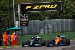2021年F1第2戦エミリア・ロマーニャGP　ルイス・ハミルトン（メルセデス）とランド・ノリス（マクラーレン）の2番手争い
