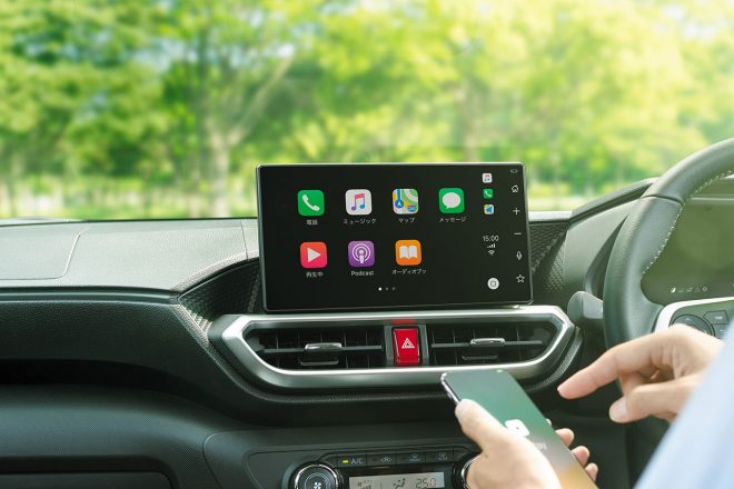 ライズはオーディオレス仕様が標準となる。ディスプレイオーディオは純正オプションで用意される。