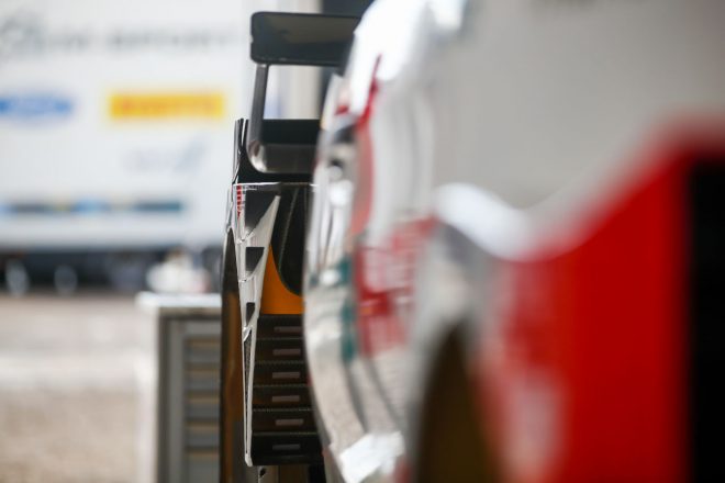 トヨタ・ヤリスWRCの新しい空力パーツ（後方から）　2021年WRC第3戦クロアチア