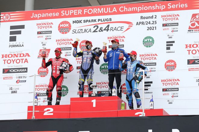 2021年全日本ロード第2戦鈴鹿2&4レース JSB1000 レース1 表彰台