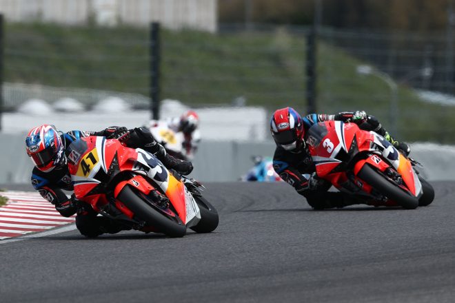 日浦大治朗、濱原颯道（Honda Dream RT 桜井ホンダ）／2021年全日本ロード第2戦鈴鹿2&4レース JSB1000 レース2