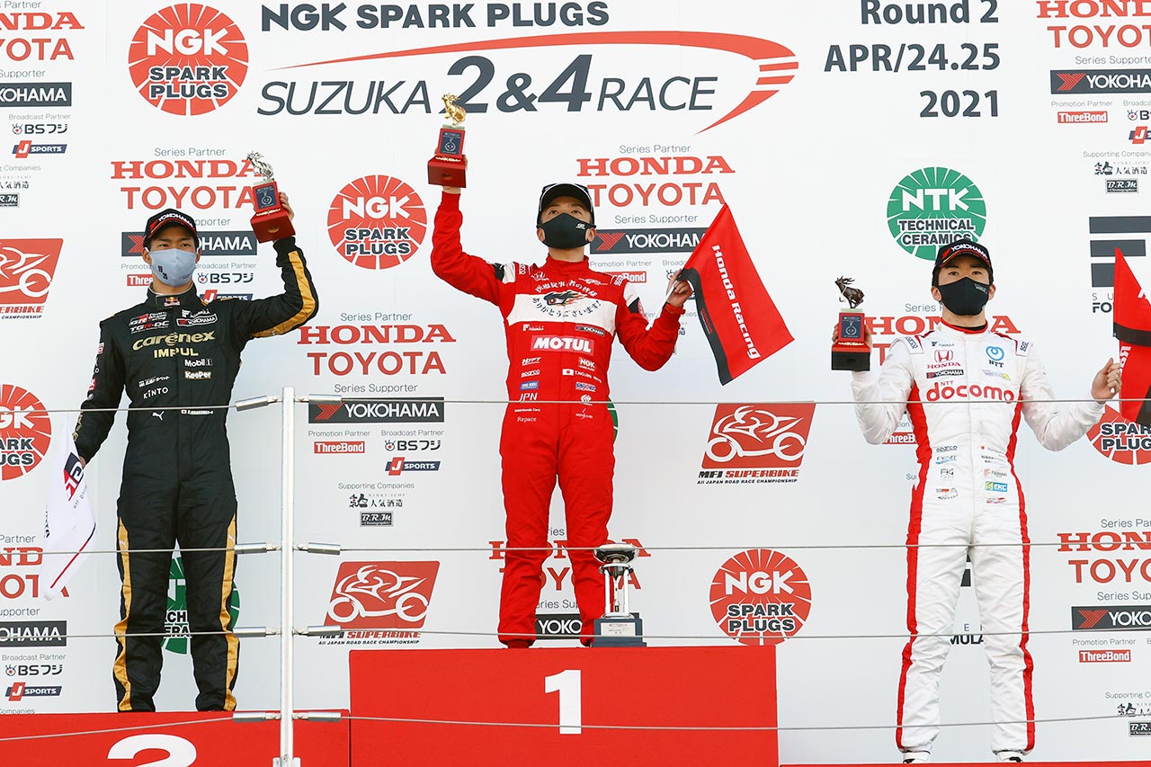 2021スーパーフォーミュラ第2戦鈴鹿の表彰台