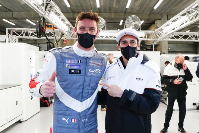 GTEプロクラスのポールポジションを獲得したケビン・エストレとニール・ジャニ（92号車ポルシェ911 RSR-19）