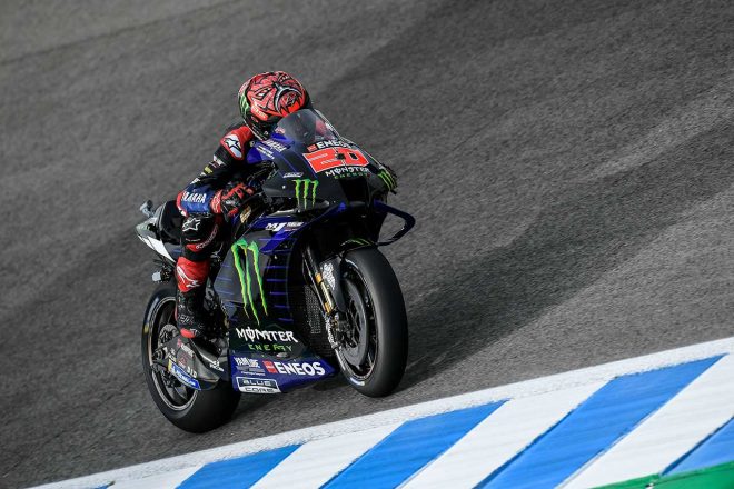 2021年MotoGP第4戦スペインGP予選ポールポジションを獲得したファビオ・クアルタラロ（モンスターエナジー・ヤマハMotoGP）